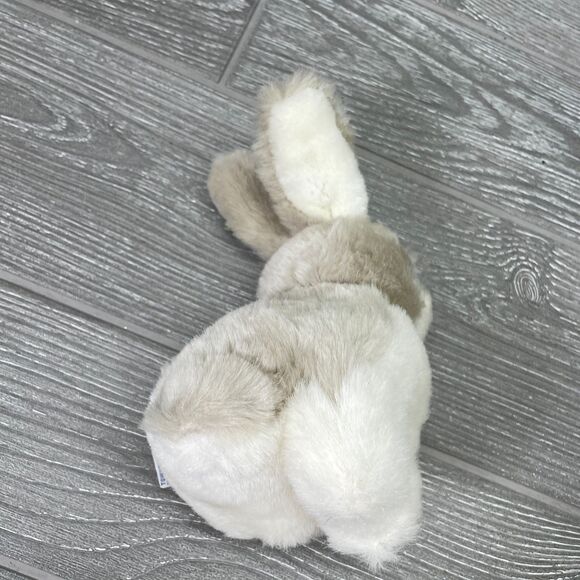 Vintage Mary Meyer Realistic Bunny Rabbit Plush Gray White Fluffy Stuffed Animal - Picture 8 of 11